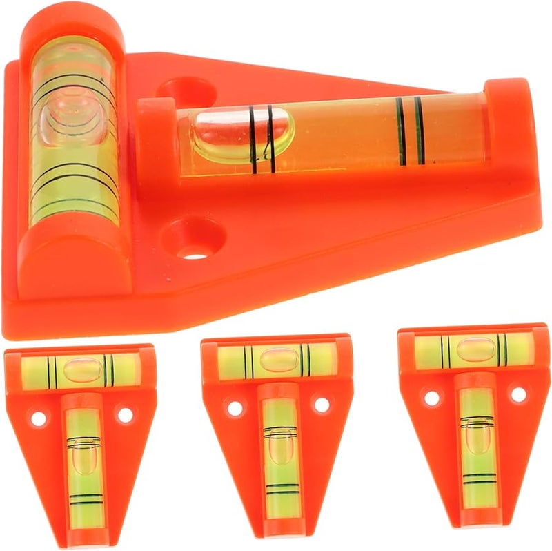 4Pcs Mini T Shaped Acrylic Spirit Level High Precision Tool For Furniture Tripods Camera - Image 1